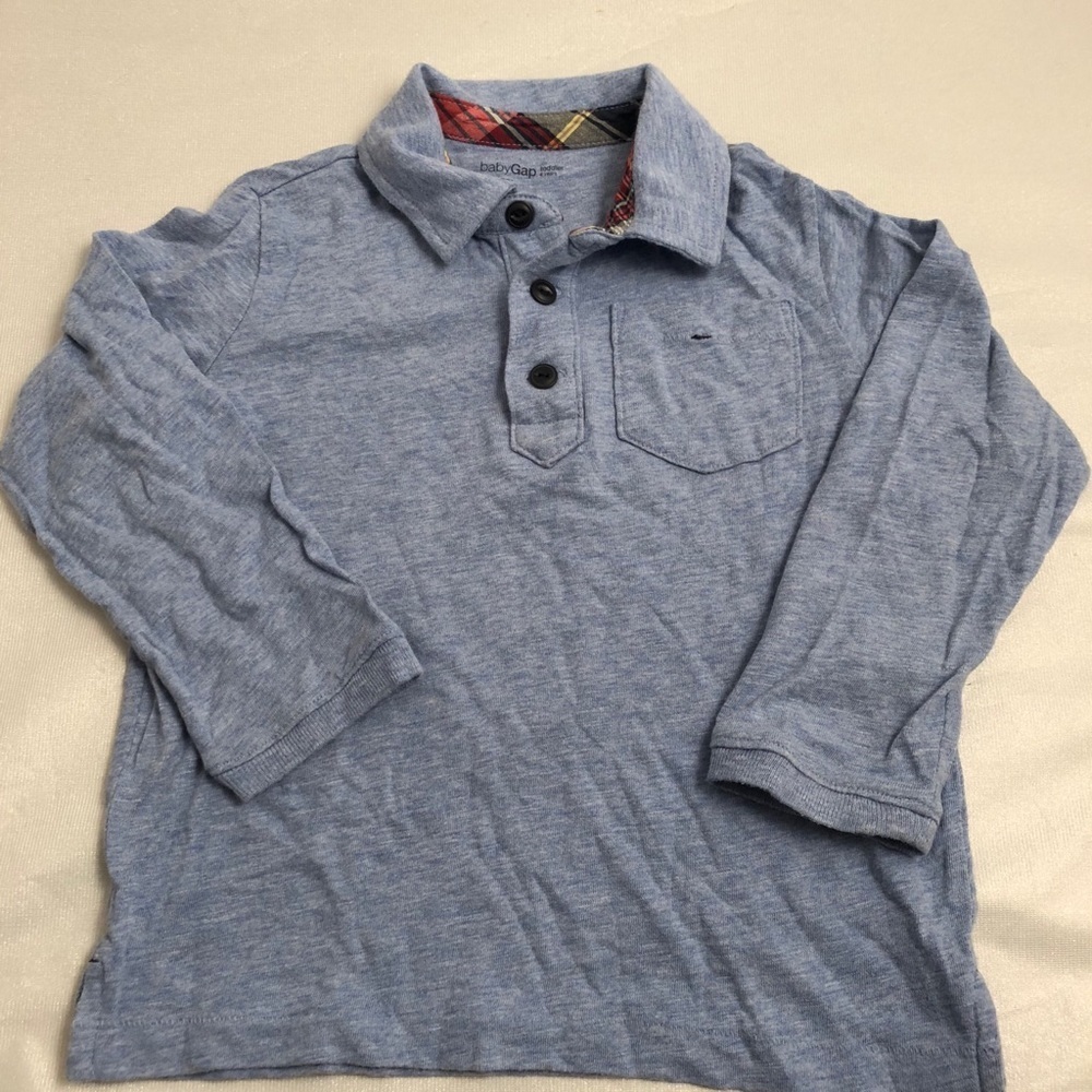 Gap light blue long sleeve polo t-shirt
